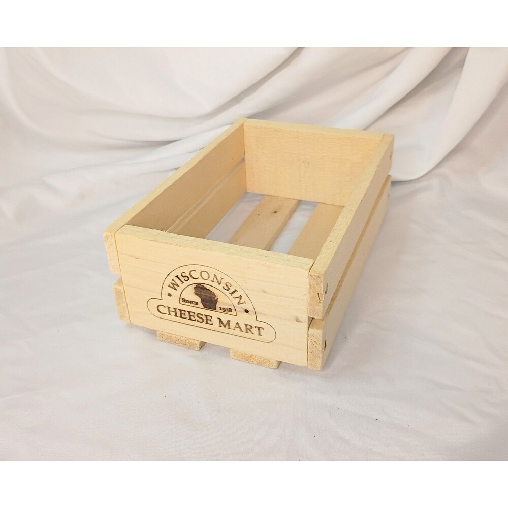 Wisconsin Cheese Mart Small Wooden Crate